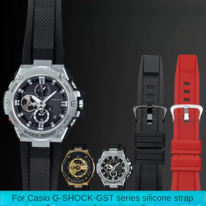 Ремешок для часов Casio с вогнутым интерфейсом, мягкий силиконовый Черный Защитный Браслет для наружных часов, 26x14 мм, W300/410/S110 
Ремешок для часов Casio с вогнутым интерфейсом, мягкий силиконовый Черный Защитный Браслет для наружных часов, 26x14 мм, W300/410/S110