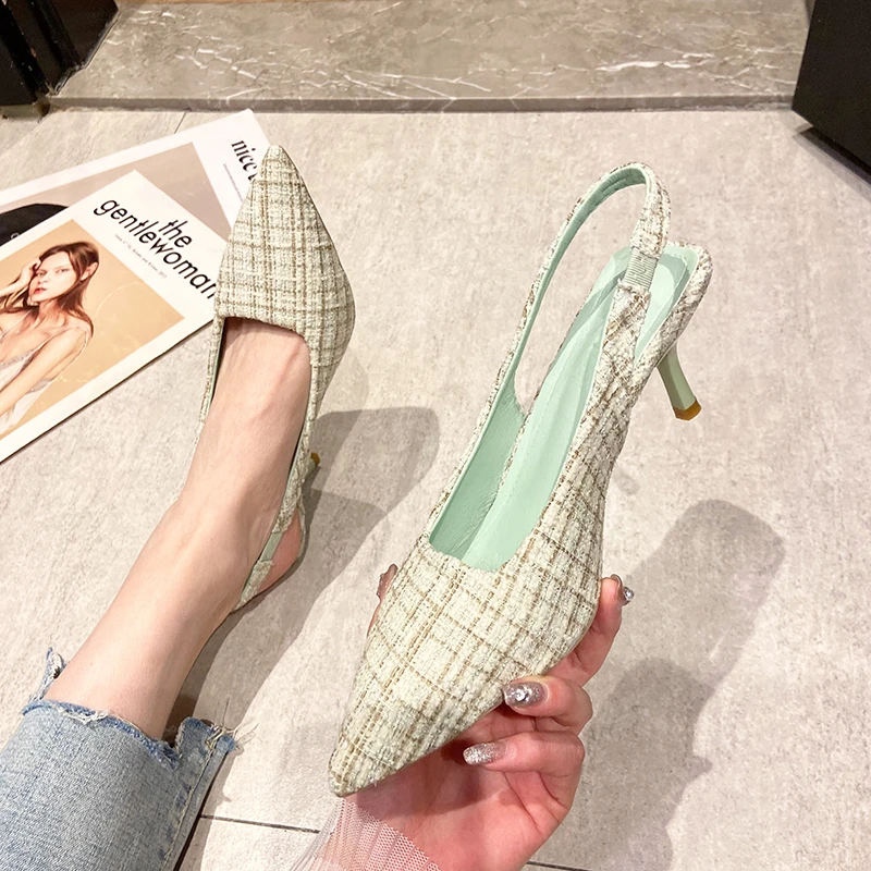 2023 Fashion High Heels Slingback Sandals for Women Pointed Toe Slip on Shoes Ladies Elegant Shallow Pumps Party Dress Shoes
2023 Fashion High Heels Slingback Sandals for Women Pointed Toe Slip on Shoes Ladies Elegant Shallow Pumps Party Dress Shoes