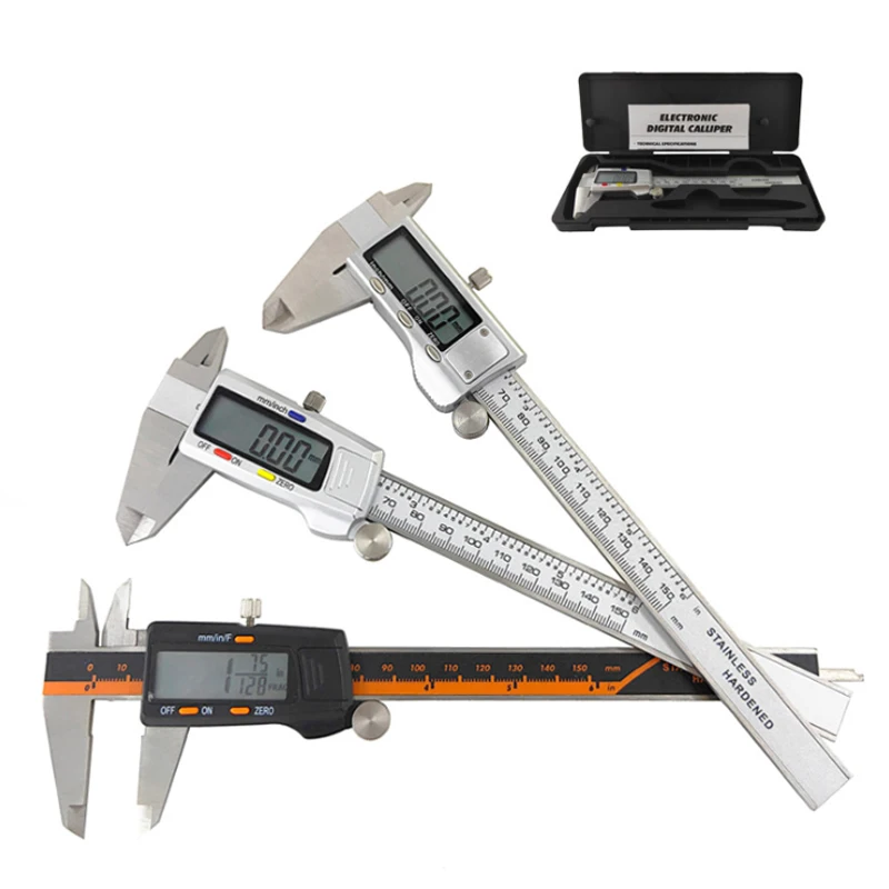 150mm 6 Inch Digital Electronic Metal Vernier Caliper Gauge Micrometer Measuring Tool with Case
150mm 6 Inch Digital Electronic Metal Vernier Caliper Gauge Micrometer Measuring Tool with Case