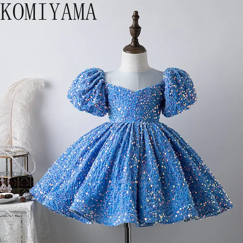 Sequined Elegant Kids Party Evening Dress O-neck Puff Sleeve Ball Gown Princess Girls Dresses Trendy Sweet Flower Girl Gowns
Sequined Elegant Kids Party Evening Dress O-neck Puff Sleeve Ball Gown Princess Girls Dresses Trendy Sweet Flower Girl Gowns