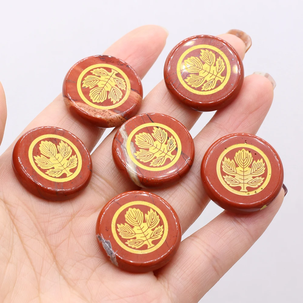 Natural Divination Stones Carved Lucky Chakra Pendant Round Shape Red Stone Gem Decor Crystal Reiki Necklace No Hole Beads 6PCS
Natural Divination Stones Carved Lucky Chakra Pendant Round Shape Red Stone Gem Decor Crystal Reiki Necklace No Hole Beads 6PCS