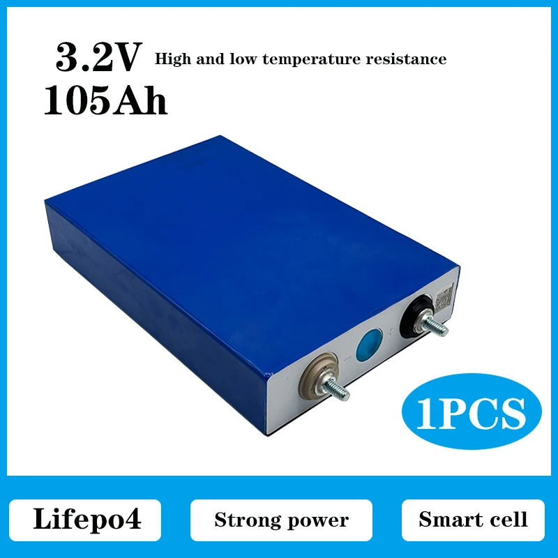

3.2v 105Ah Lifepo4 Battery Grade A Lithium Iron Phosphate for 12v Campers Golf Cart Off-Road Solar Wind Yacht