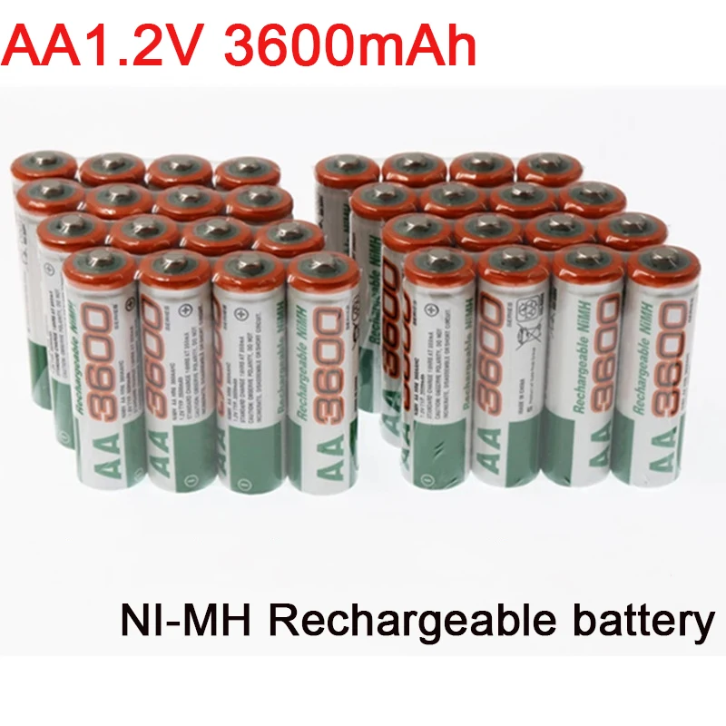 100% new AA battery 3600 mAh rechargeable battery, 1.2V Ni-MH AA battery, suitable for clocks, mice, computers
100% new AA battery 3600 mAh rechargeable battery, 1.2V Ni-MH AA battery, suitable for clocks, mice, computers