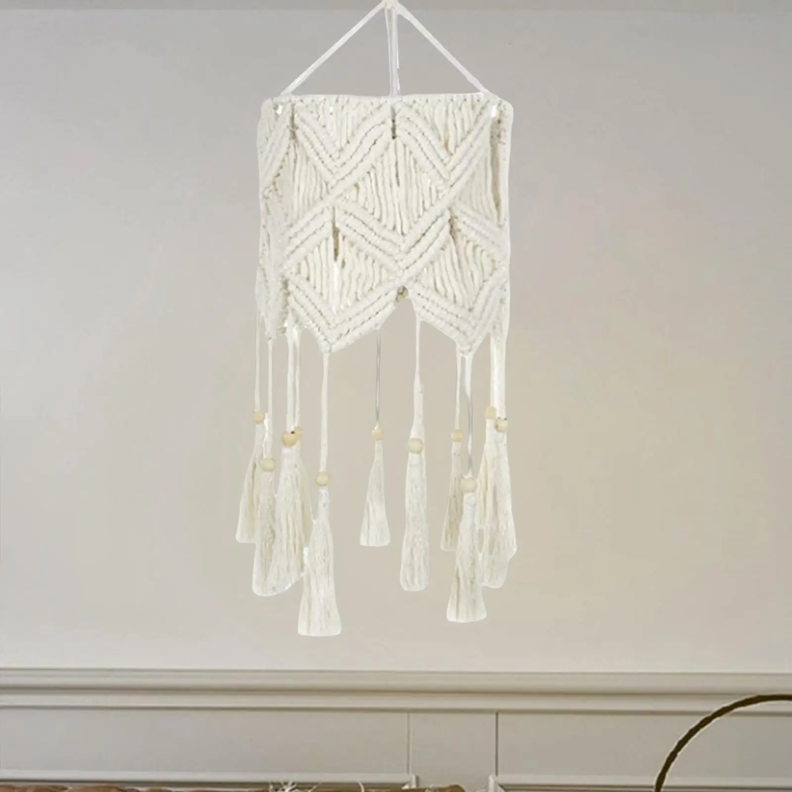 Ceiling Light Chandelier Lamp Cover Handmade Macrame Lampshade Hand Woven Rope Boho Pendant Light Shade
Ceiling Light Chandelier Lamp Cover Handmade Macrame Lampshade Hand Woven Rope Boho Pendant Light Shade