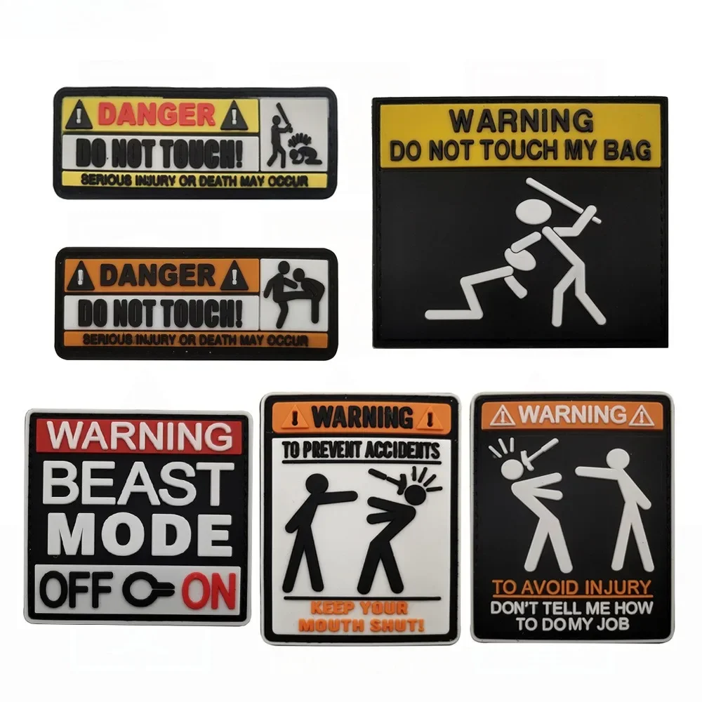 3D PVC Military Patches DO NOT TOUCH WARNING Outdoor Tactical Morale Badge Appliqued Hook and Loop Backpack Stickers for Clothes
3D PVC Military Patches DO NOT TOUCH WARNING Outdoor Tactical Morale Badge Appliqued Hook and Loop Backpack Stickers for Clothes