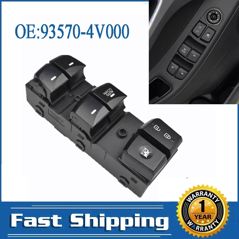 Front Left Autodown Driver Door Window Lifter Switch Control Command Keyboard for Hyundai Elantra Lang Move 12-16 93570-4V000
Front Left Autodown Driver Door Window Lifter Switch Control Command Keyboard for Hyundai Elantra Lang Move 12-16 93570-4V000