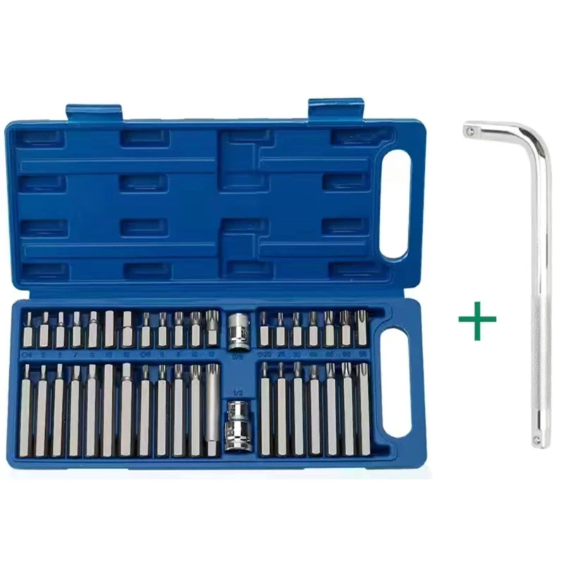 Набор сверл звездообразных шестигранных для ремонта автомобиля, 40 шт. 
Набор сверл звездообразных шестигранных для ремонта автомобиля, 40 шт.