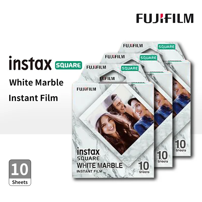 

10-50 листов Fujifilm Instax Квадратная Белая Мраморная рамка пленка фотобумага для SQ10 SQ6 SQ20 мгновенная пленка для камеры