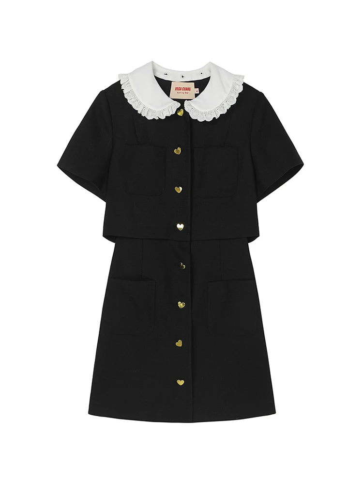Sweet Woman Shirt Dress Metal Button Fashion Short Sleeve Summer Casual Robe Female Black Dress Chic Vestido
Sweet Woman Shirt Dress Metal Button Fashion Short Sleeve Summer Casual Robe Female Black Dress Chic Vestido