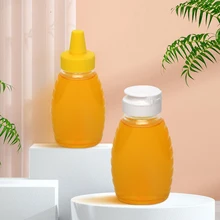 Plastic Honey Squeeze Bottle Salad Dressing/Oil Dispensers Flip Cap Refillable Condiment Containers Leak Proof Squeezable Bottle