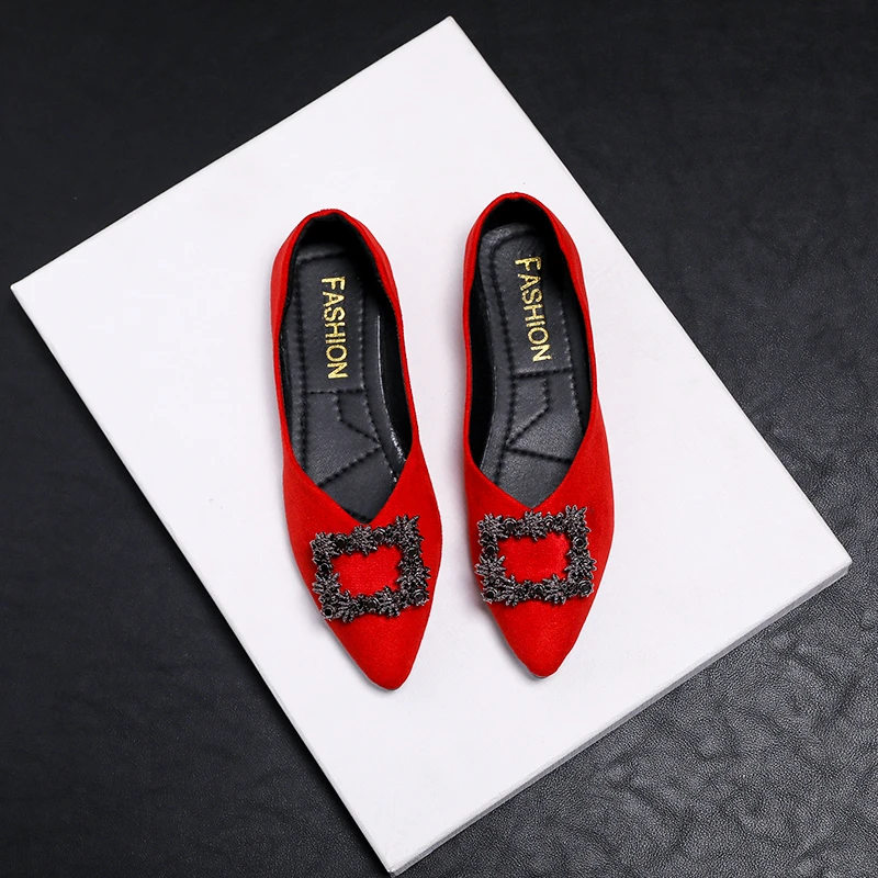 Black Satin Cloth Flats Shoes Woman Basic Sequined Rhinestones Crystal Diamond Buckle Flats Fashion Bridal Shoe Work Women Shoes
Black Satin Cloth Flats Shoes Woman Basic Sequined Rhinestones Crystal Diamond Buckle Flats Fashion Bridal Shoe Work Women Shoes