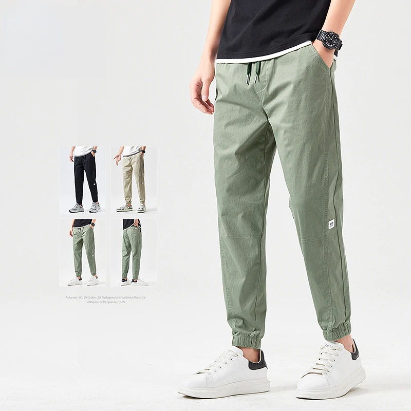 Summer Cotton Ankle Length Pants Men Thin Drawstring Cosy Korean Solid Color Casual Harun Trousers Fashion Loose Drawstring Pant
Summer Cotton Ankle Length Pants Men Thin Drawstring Cosy Korean Solid Color Casual Harun Trousers Fashion Loose Drawstring Pant