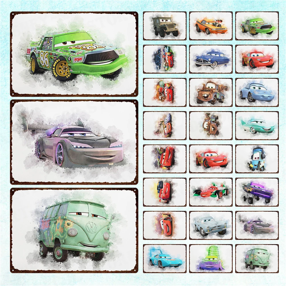 Disney Cars Metal Tin Sign Vintage Style Wall Stickers Disney Cartoon Movie Tin Plaque Metal Poster for Man Cave Club Decoration
Disney Cars Metal Tin Sign Vintage Style Wall Stickers Disney Cartoon Movie Tin Plaque Metal Poster for Man Cave Club Decoration