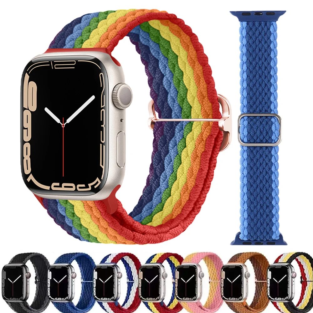 Плетеный соло-браслет для Apple Watch Band Se 76543 40 мм 44 мм, эластичный ремешок для смарт-часов серии 38 42 мм 41 мм 45 мм, аксессуары
Плетеный соло-браслет для Apple Watch Band Se 76543 40 мм 44 мм, эластичный ремешок для смарт-часов серии 38 42 мм 41 мм 45 мм, аксессуары