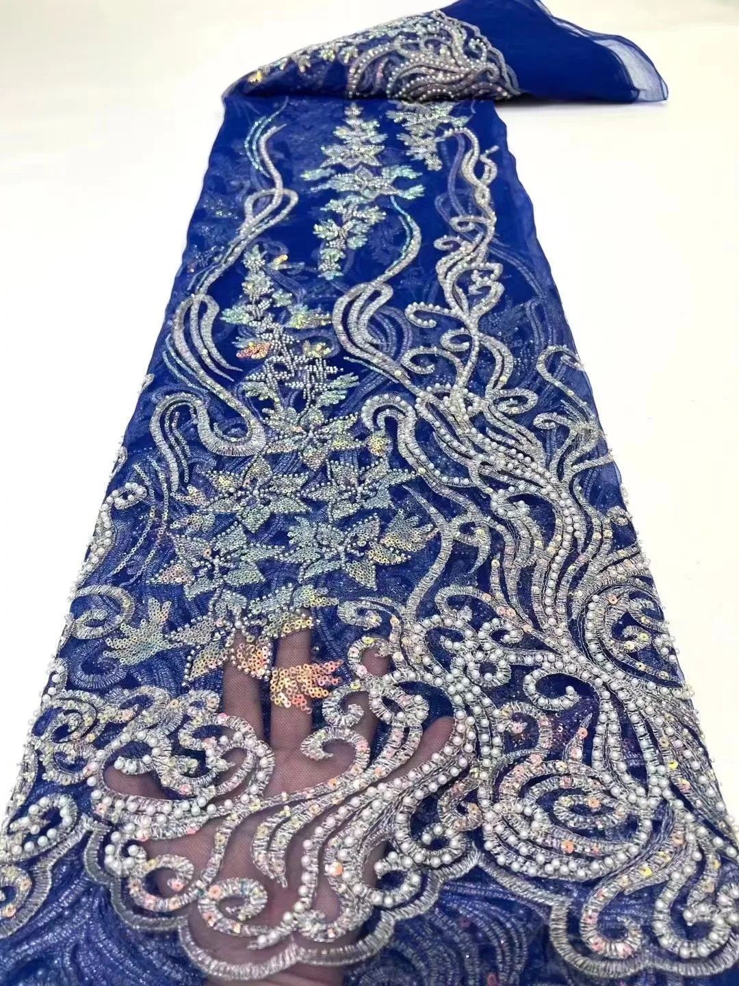 New Arrival Beaded French Net Lace Lilac Purple African Tulle Lace Fabrics With Sequins Embroidery For Party Dress
New Arrival Beaded French Net Lace Lilac Purple African Tulle Lace Fabrics With Sequins Embroidery For Party Dress