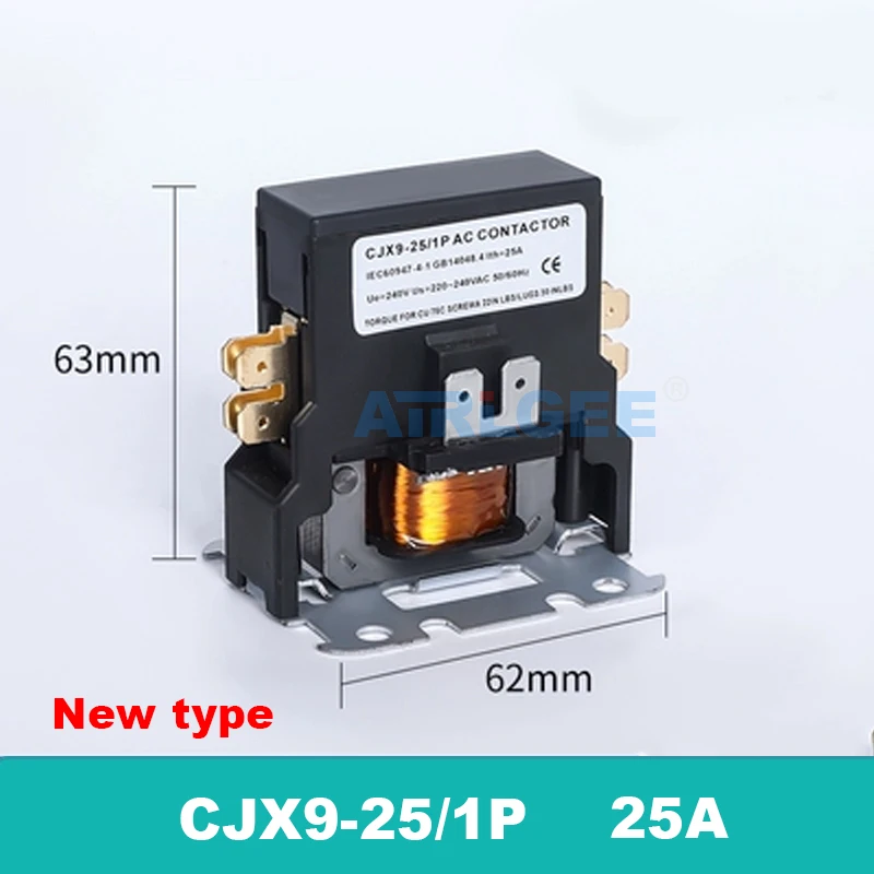 CJX9B-25S/32S AC220V AC110V Номинальное напряжение катушки 25/32/40A 1/2/3 полюсов определенного назначения контактор переменного тока для кондиционера
CJX9B-25S/32S AC220V AC110V Номинальное напряжение катушки 25/32/40A 1/2/3 полюсов определенного назначения контактор переменного тока для кондиционера