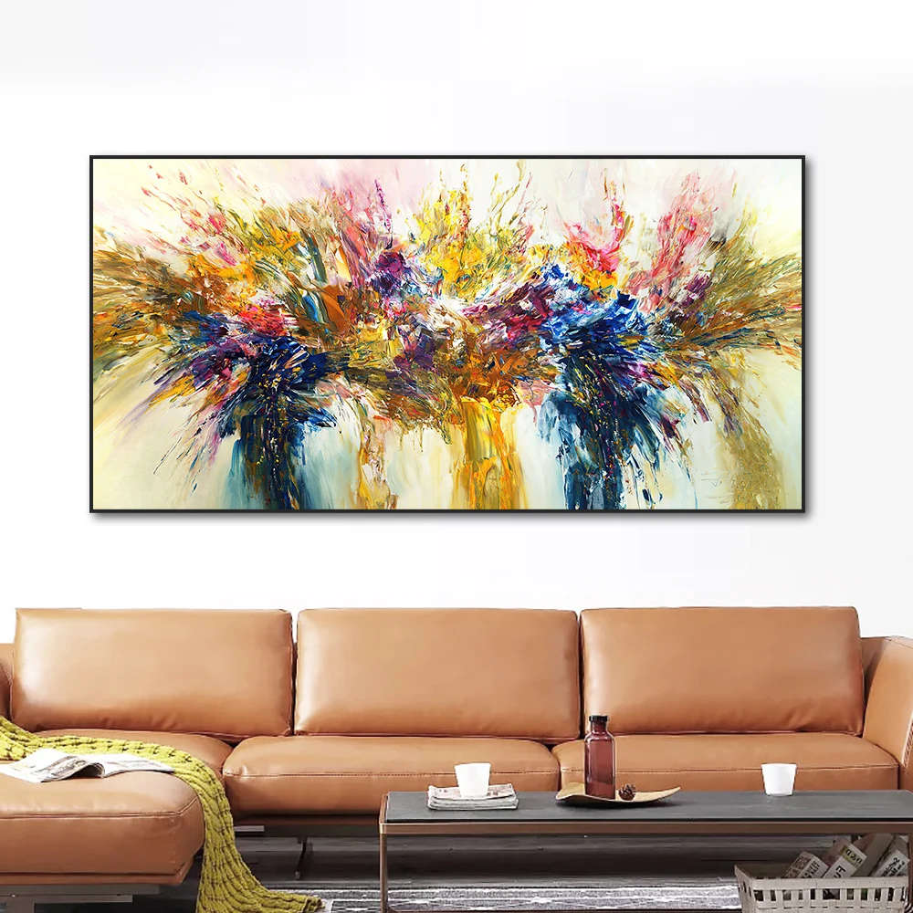 Handmade Oil Painting Canvas Wall Art Decorative Abstract Colorful Landscape Like Blooming Fireworks Home Decor Roll Cotton Fram
Handmade Oil Painting Canvas Wall Art Decorative Abstract Colorful Landscape Like Blooming Fireworks Home Decor Roll Cotton Fram