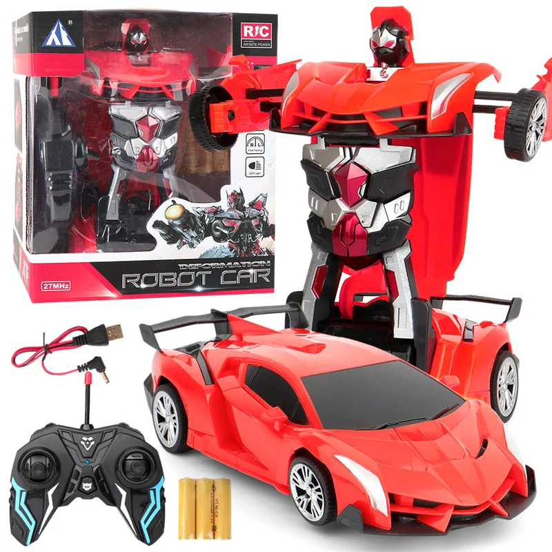 2 in 1 Electric RC Car Transformation Robots Children Toys Outdoor 1:18 Remote Control Sports Car A key deformation Robots Model
2 in 1 Electric RC Car Transformation Robots Children Toys Outdoor 1:18 Remote Control Sports Car A key deformation Robots Model