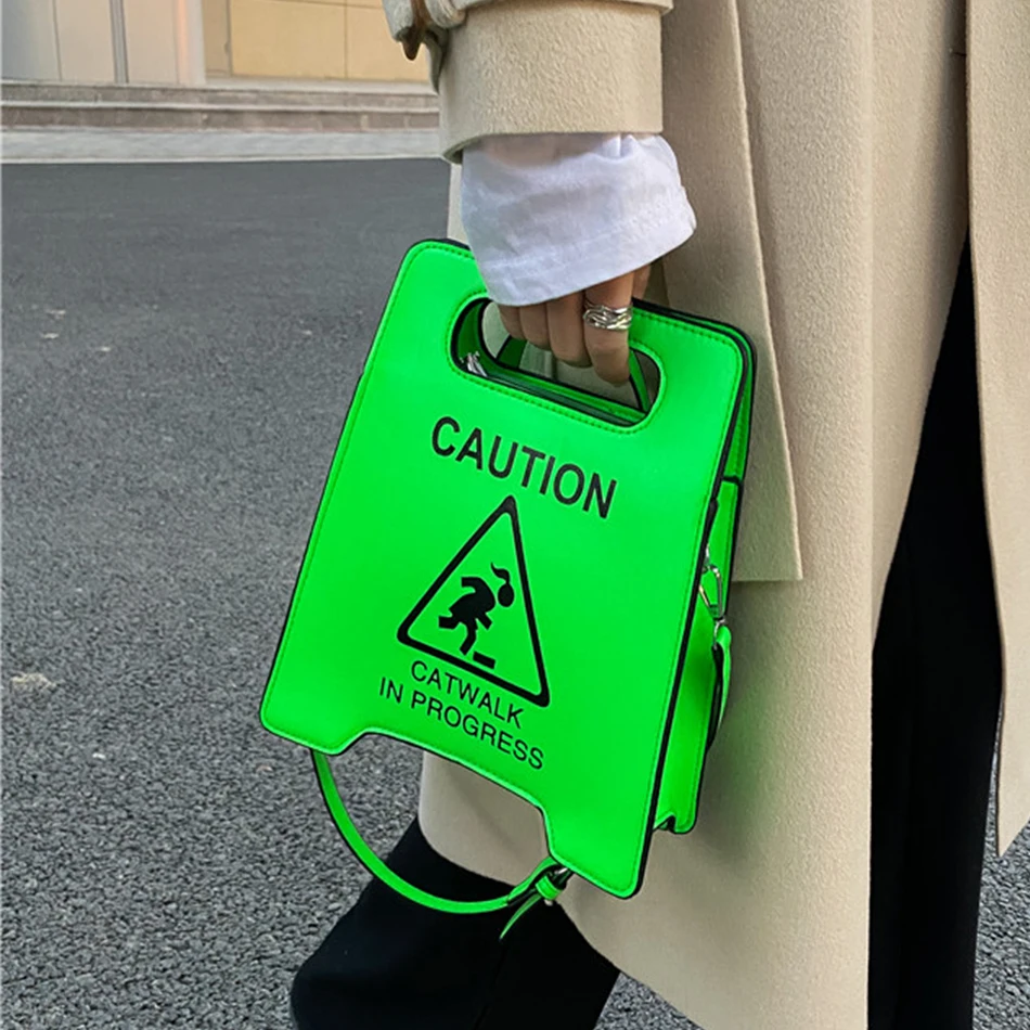 Creative Warning Letter Logo Young Gir Handbag Cute Fluorescent PU Leather Shoulder Crossbody Bag 2022 Summer Fashion Clutch Bag
Creative Warning Letter Logo Young Gir Handbag Cute Fluorescent PU Leather Shoulder Crossbody Bag 2022 Summer Fashion Clutch Bag