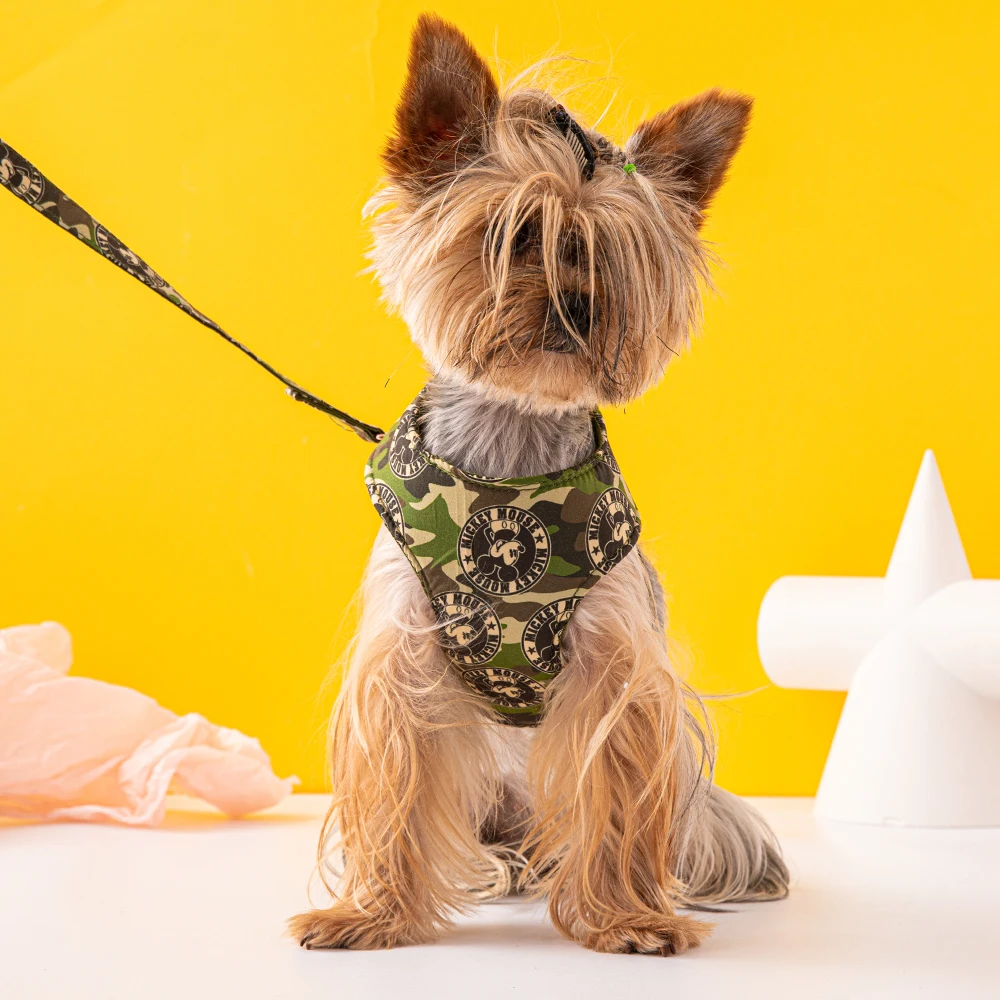 Disney Camouflage Cotton Dog Vest Chest Strap Cartoon Mickey Mouse Pattern Outdoor Dog Leash Set Spring Summer Pet Accessories
Disney Camouflage Cotton Dog Vest Chest Strap Cartoon Mickey Mouse Pattern Outdoor Dog Leash Set Spring Summer Pet Accessories