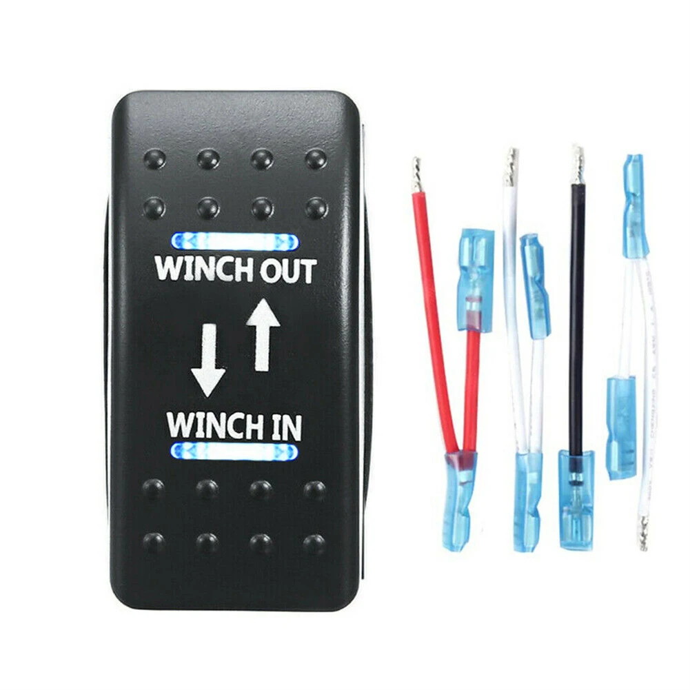 12V-24V Winch In/Out Rocker Switch (ON) -OFF- (ON) 7 Pin IP67 Blue Momentary Rocker Toggle Switch Also Could Control Led Parts
12V-24V Winch In/Out Rocker Switch (ON) -OFF- (ON) 7 Pin IP67 Blue Momentary Rocker Toggle Switch Also Could Control Led Parts