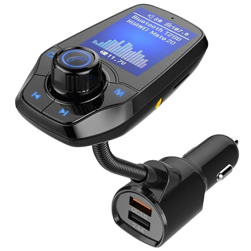 Автомобильный MP3-плеер T43 T26D с двумя USB-портами QC3.0, FM-передатчик, автомобильное зарядное устройство с цветным TFT-дисплеем 1,8 дюйма
Автомобильный MP3-плеер T43 T26D с двумя USB-портами QC3.0, FM-передатчик, автомобильное зарядное устройство с цветным TFT-дисплеем 1,8 дюйма