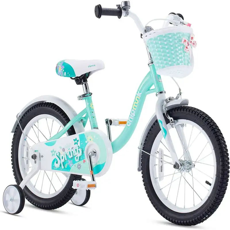 

Детский горный велосипед для девочек, колеса 14 дюймов с корзиной для тренировок возрастом 3-9 лет, зеленые велосипеды для детей, аксессуары для горного велосипеда