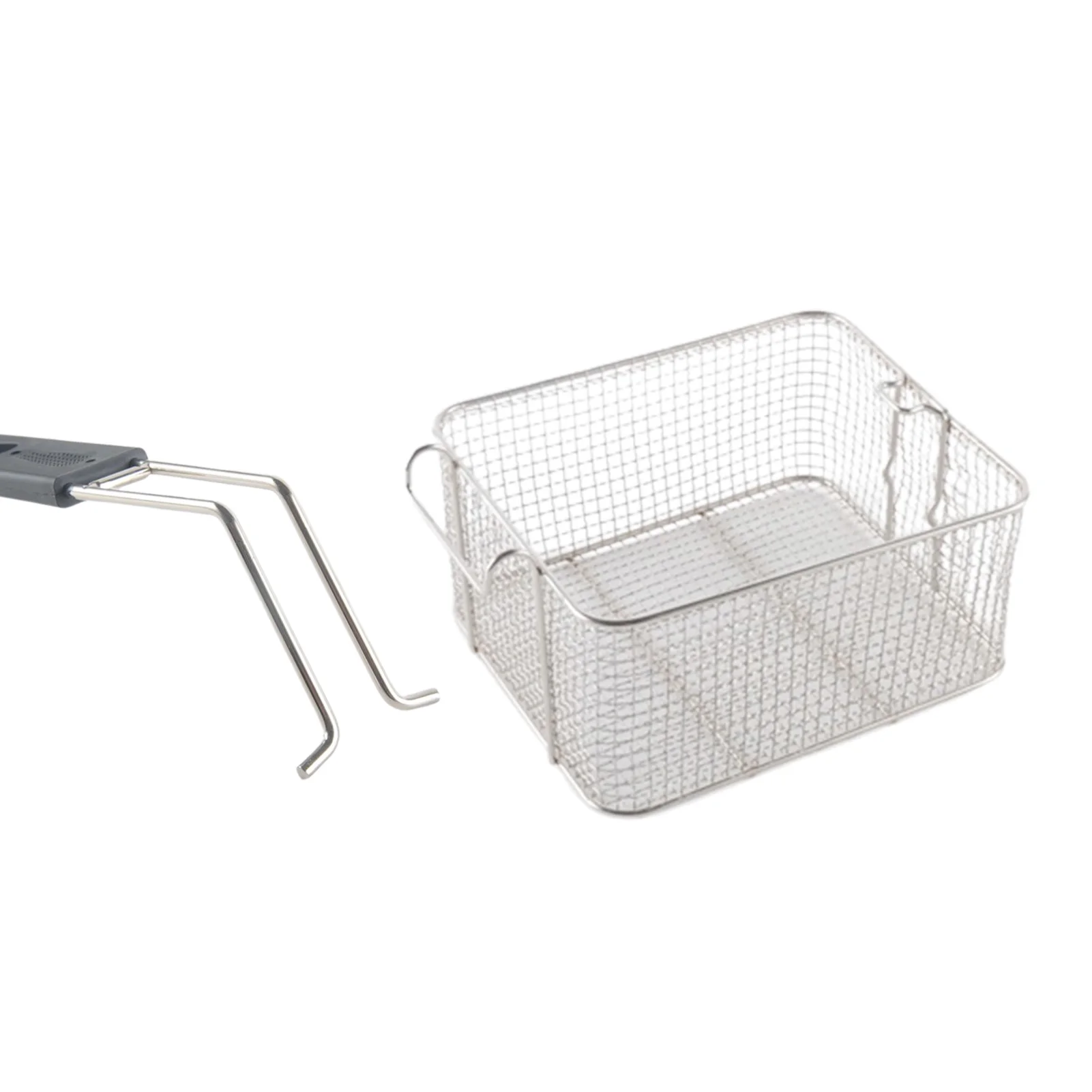 

Stainless Steel Deep Fry Basket Rectangle Wire Mesh Strainer With Long Handle Frying Cooking Tool Food Presentation Tableware