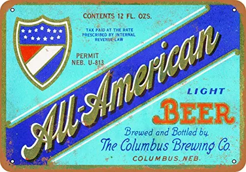 Металлический знак-Американское пиво-винтажный вид
Металлический знак-Американское пиво-винтажный вид