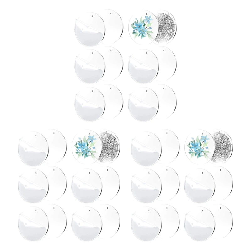 300 Pieces 2 Inch Clear Acrylic Keychains Blanks With Hole,Durable Acrylic Disc Perfect For DIY Crafts(1/8 Inch Thick)
300 Pieces 2 Inch Clear Acrylic Keychains Blanks With Hole,Durable Acrylic Disc Perfect For DIY Crafts(1/8 Inch Thick)