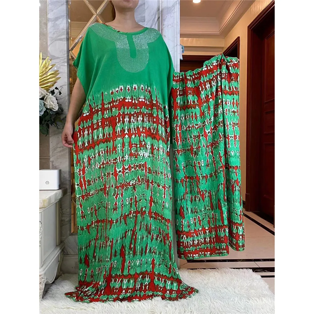 Latest African Dashiki Solid Cotton Floral Summer Dress Printed Short Sleeve Loose African Women Casual Dress with Scarf YY25
Latest African Dashiki Solid Cotton Floral Summer Dress Printed Short Sleeve Loose African Women Casual Dress with Scarf YY25