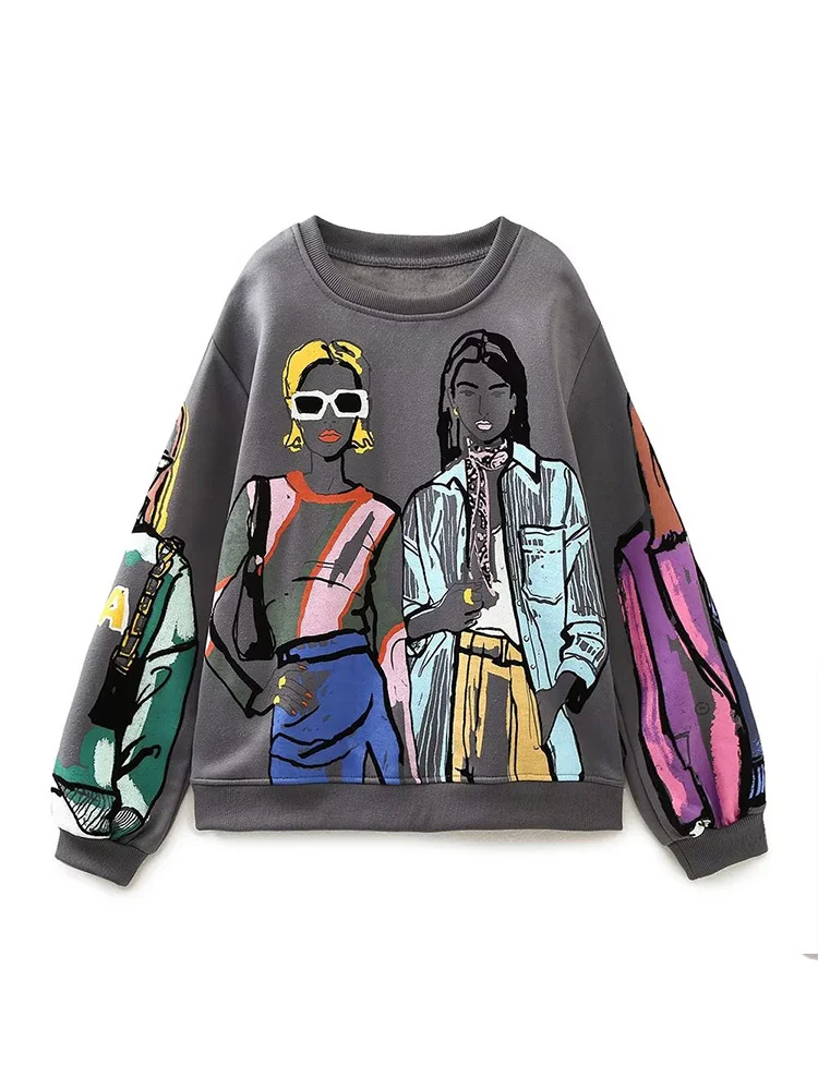 Autumn New Women's Clothing Warm Plus Fleece Without Hood Round Neck Loose Fashion Printing Sweater Pullovers Sweatshirt Tops
Autumn New Women's Clothing Warm Plus Fleece Without Hood Round Neck Loose Fashion Printing Sweater Pullovers Sweatshirt Tops