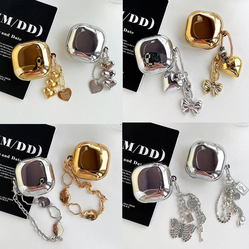 Electroplated Earphone Case For Samsung Galaxy Buds 2 Live Pro Buds2 with Butterfly Heart Bracelet Pendants Protective Cover
Electroplated Earphone Case For Samsung Galaxy Buds 2 Live Pro Buds2 with Butterfly Heart Bracelet Pendants Protective Cover