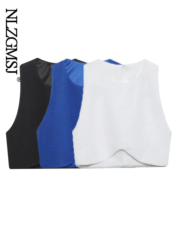 Майка женская эластичная с круглым вырезом, на молнии сзади
Майка женская эластичная с круглым вырезом, на молнии сзади