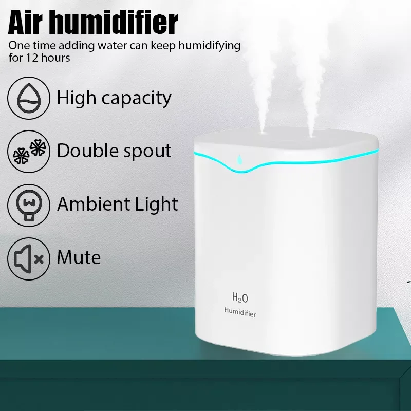 2000ML USB Air Humidifier Double Spray Port Essential Oil Aromatherapy Humificador Cool Mist Maker Fogger Purify for Home Office
2000ML USB Air Humidifier Double Spray Port Essential Oil Aromatherapy Humificador Cool Mist Maker Fogger Purify for Home Office