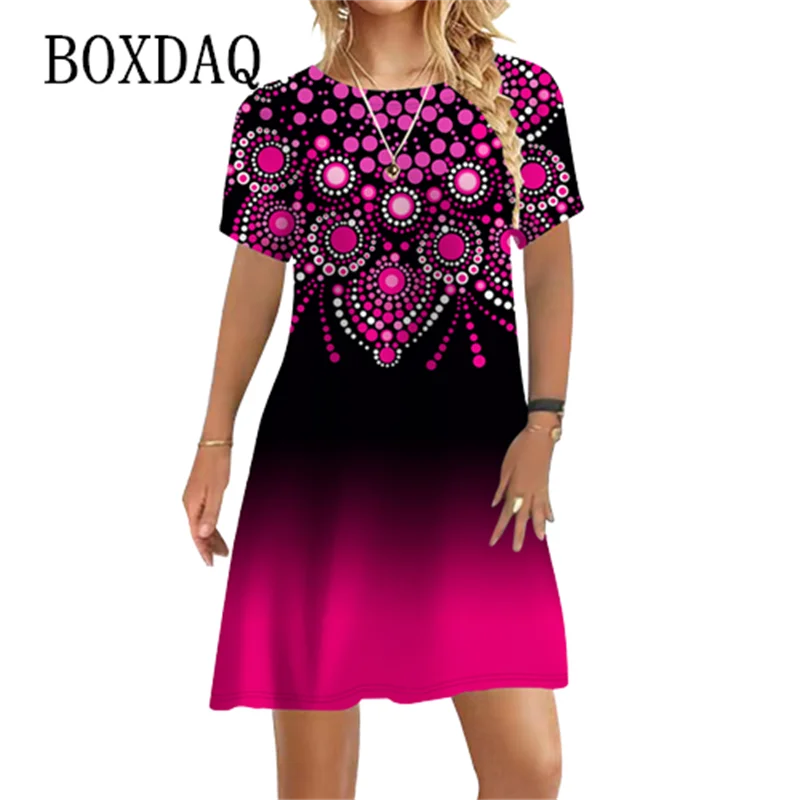 Cute Sweet Pinkycolor Dot Pattern Dress Bohemia Beach Womens Sundress Short Sleeve O-Neck Summer Print Loose Casual A-Line Dress
Cute Sweet Pinkycolor Dot Pattern Dress Bohemia Beach Womens Sundress Short Sleeve O-Neck Summer Print Loose Casual A-Line Dress