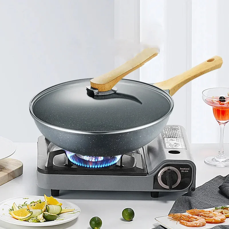 Wok Non-stick Pot Household Cooking Pot Maifan Stone Color Induction Cooker Gas Stove Universal
Wok Non-stick Pot Household Cooking Pot Maifan Stone Color Induction Cooker Gas Stove Universal