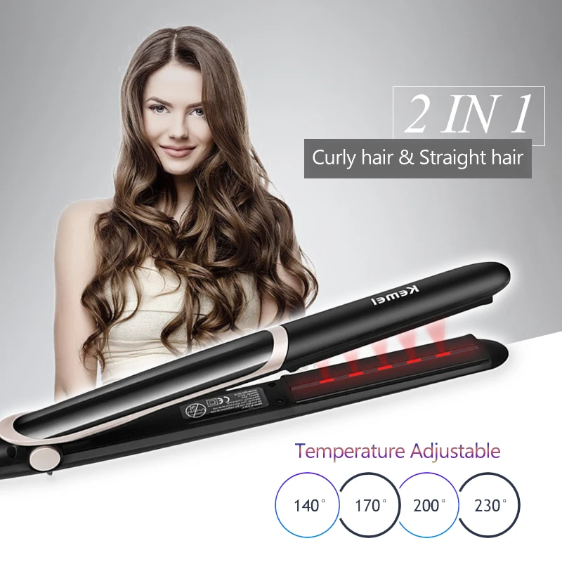 Professional Hair Straightener Curler Corrugation LED Display Negative Adjustment Electric Curling Iron Infrared Hair Flat Iron
Professional Hair Straightener Curler Corrugation LED Display Negative Adjustment Electric Curling Iron Infrared Hair Flat Iron
