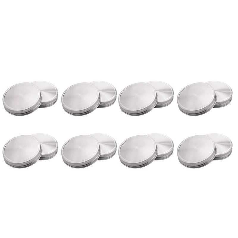 A63I 16 Pcs Stainless Steel Jar Lids 86Mm Sealed Leak Proof Cover With Silicone Seals
A63I 16 Pcs Stainless Steel Jar Lids 86Mm Sealed Leak Proof Cover With Silicone Seals