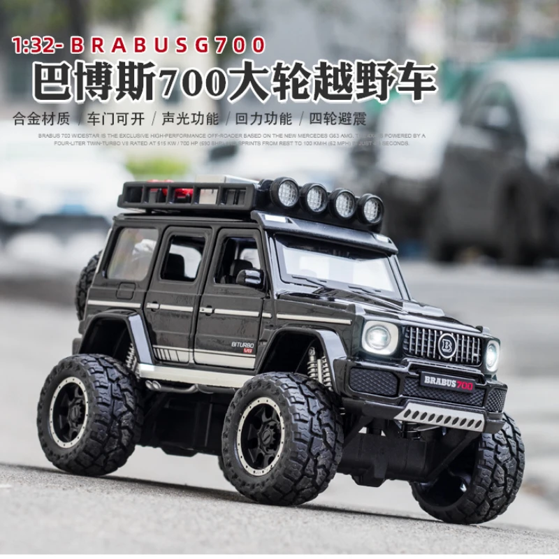 1:32 Benz Brabus G700 SUV Big Wheel High Simulation Diecast Metal Model Vehicle Sound Light Pull Back Collection Kids Toy A23
1:32 Benz Brabus G700 SUV Big Wheel High Simulation Diecast Metal Model Vehicle Sound Light Pull Back Collection Kids Toy A23