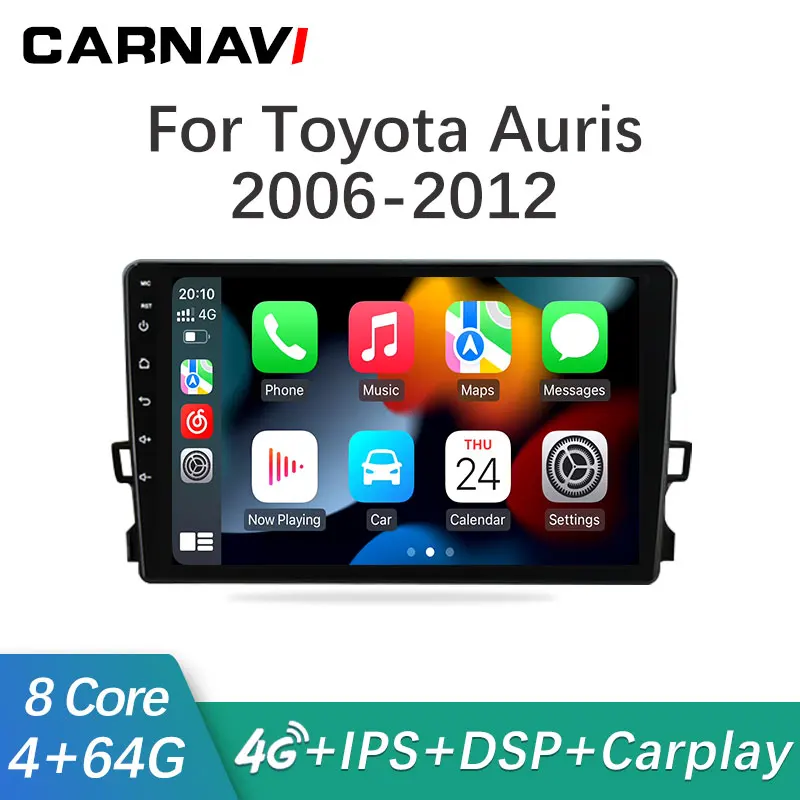 CARNAVI Автомагнитола 2Din Android для Toyota Auris 2006 2007 2008-2012 мультимедийный видеоплеер
