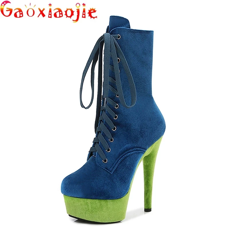 Nightclub New Round Toe Short Boots Women Sexy Suede High Heels Pumps Fashion Thick Platform Steel Pipe Dance Shoes Botas Mujer
Nightclub New Round Toe Short Boots Women Sexy Suede High Heels Pumps Fashion Thick Platform Steel Pipe Dance Shoes Botas Mujer
