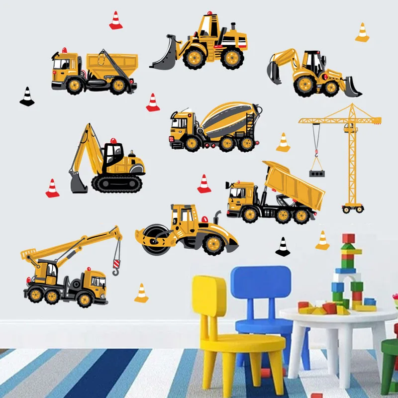 Home Wall Decorations Living Room Wall Stickers Cartoon Tractor Engineering Vehicle Self-adhesive PVC Poster for Kids Children 
Home Wall Decorations Living Room Wall Stickers Cartoon Tractor Engineering Vehicle Self-adhesive PVC Poster for Kids Children