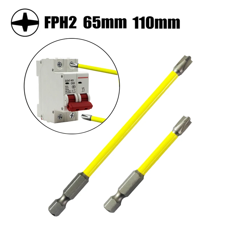 

Магнитная специальная шлицевая крестовая отвертка 65 мм 110 мм для электрика FPH2 для розетки переключателя электрической дрели головки инструментов