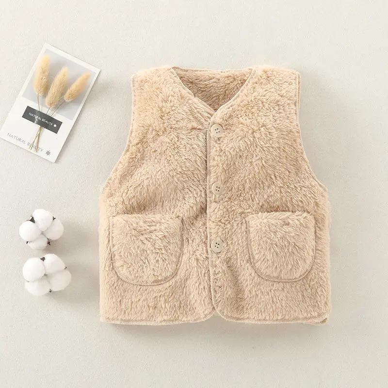 Baby Plush Warm Vest Autumn Winter Newborn Girl Clothes Candy Colors Kids Clothes Sleeveless Outwear Plush Coat Boys Clothing 0
Baby Plush Warm Vest Autumn Winter Newborn Girl Clothes Candy Colors Kids Clothes Sleeveless Outwear Plush Coat Boys Clothing 0