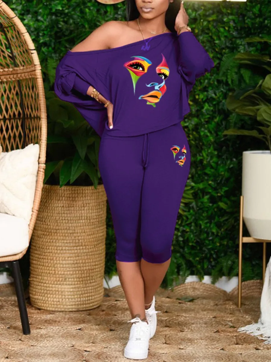 LW Plus Size Women 2 Pieces Sets One Shoulder Figure Print Drawstring Pants Set summer autumn short sleeve top and Pants Sets
LW Plus Size Women 2 Pieces Sets One Shoulder Figure Print Drawstring Pants Set summer autumn short sleeve top and Pants Sets