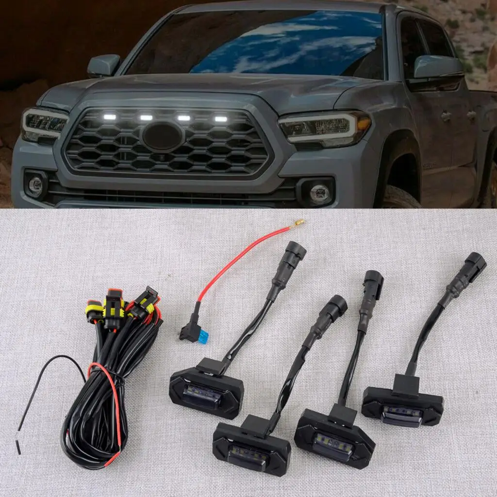 Smoke Black Lens LED Grille Light Kit Red Lamps DC 12V Fit For Toyota Tacoma 2020 2021
Smoke Black Lens LED Grille Light Kit Red Lamps DC 12V Fit For Toyota Tacoma 2020 2021