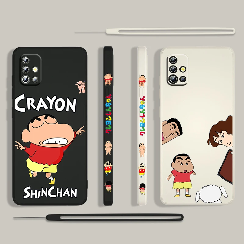 Anime Cute Crayon Shin-chan For Samsung Galaxy A73 A53 A33 A52 A32 A22 A71 A51 A21S A03S A50 5G Liquid Left Rope Phone Case Capa
Anime Cute Crayon Shin-chan For Samsung Galaxy A73 A53 A33 A52 A32 A22 A71 A51 A21S A03S A50 5G Liquid Left Rope Phone Case Capa