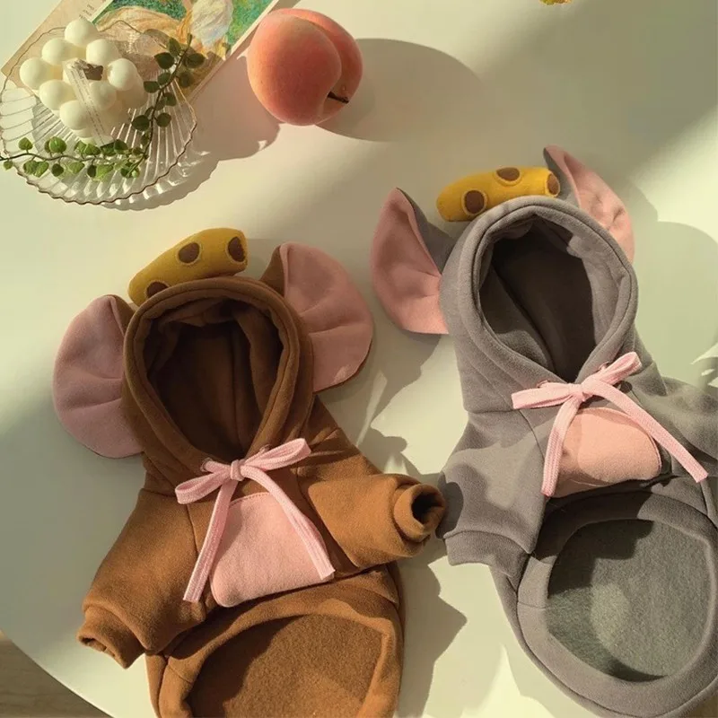 Толстовка с капюшоном и ушками медведя из мультфильма, зимняя одежда для собак, шапка с медом, регулируемые флисовые пальто для маленьких и средних собак, одежда для собак
Толстовка с капюшоном и ушками медведя из мультфильма, зимняя одежда для собак, шапка с медом, регулируемые флисовые пальто для маленьких и средних собак, одежда для собак