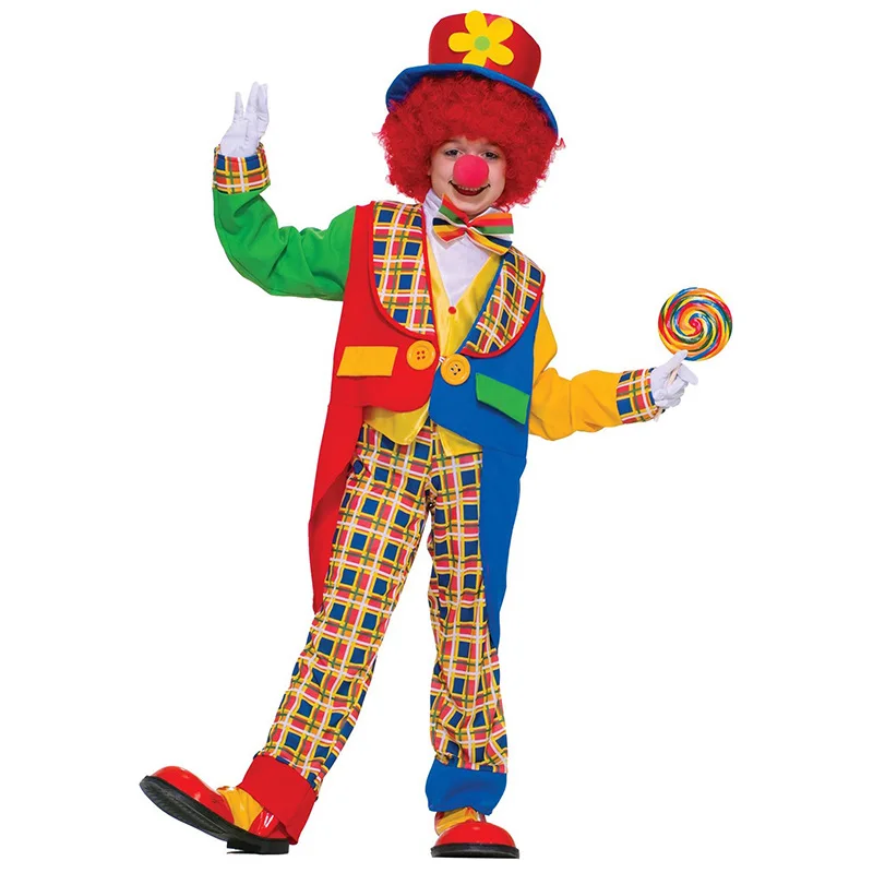 Halloween Children For Clown Show Plaid Costume Cosplay Circus Stage Wig Shoe Suit Cute Naughty Children Christmas Party Dress
Halloween Children For Clown Show Plaid Costume Cosplay Circus Stage Wig Shoe Suit Cute Naughty Children Christmas Party Dress